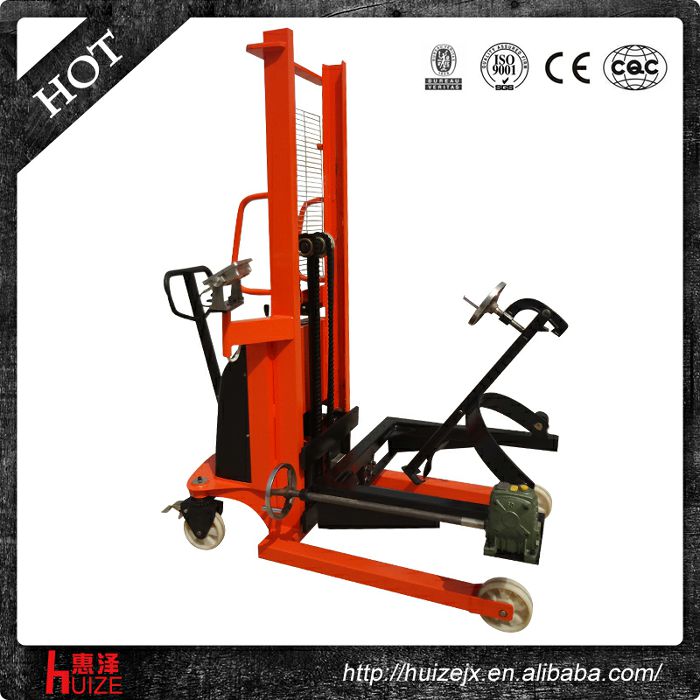 半電動稱重油桶車（夾鐵桶，手搖翻轉(zhuǎn)倒料）